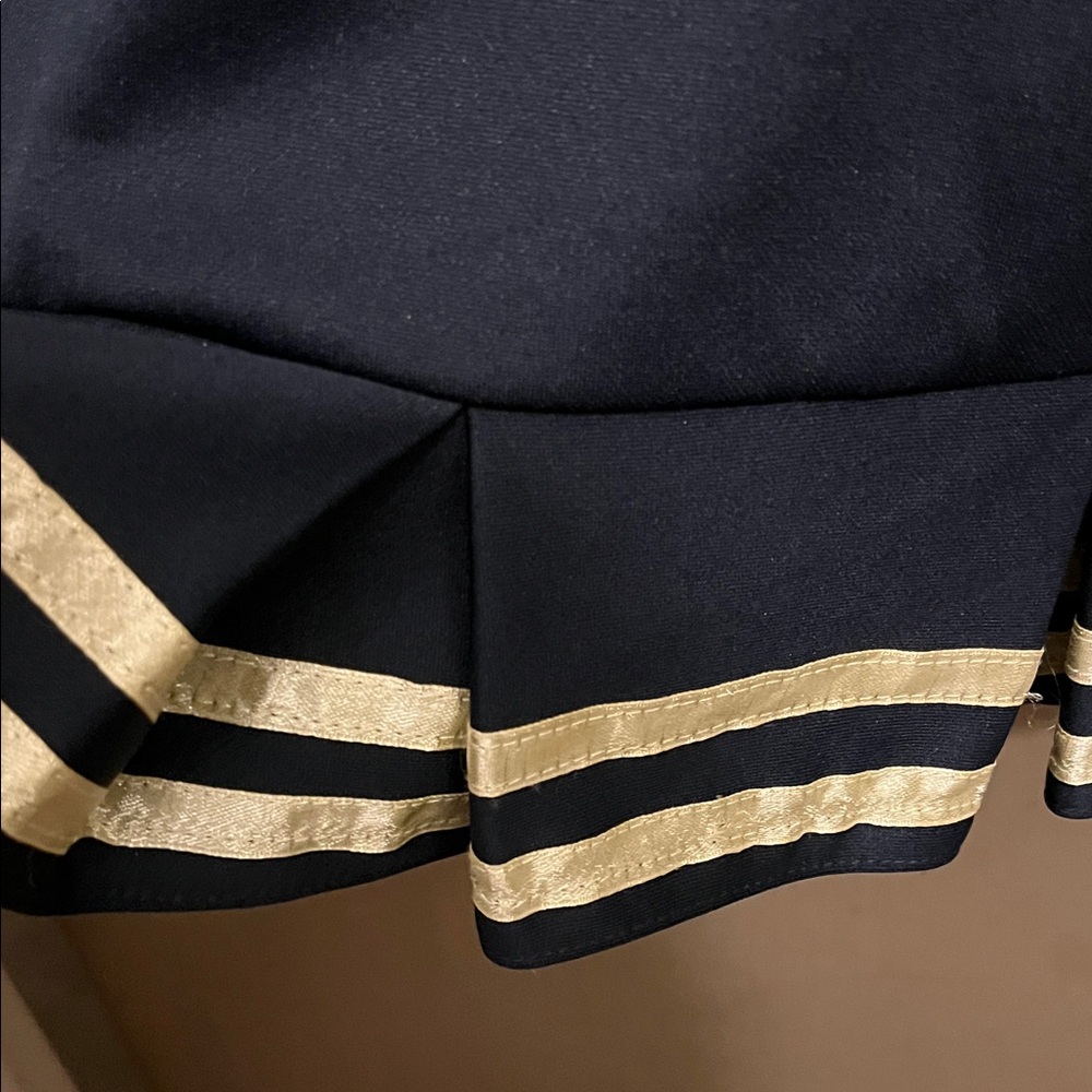 Navy Blue Sailor Dress with Gold Accents - Picture 3 of 10